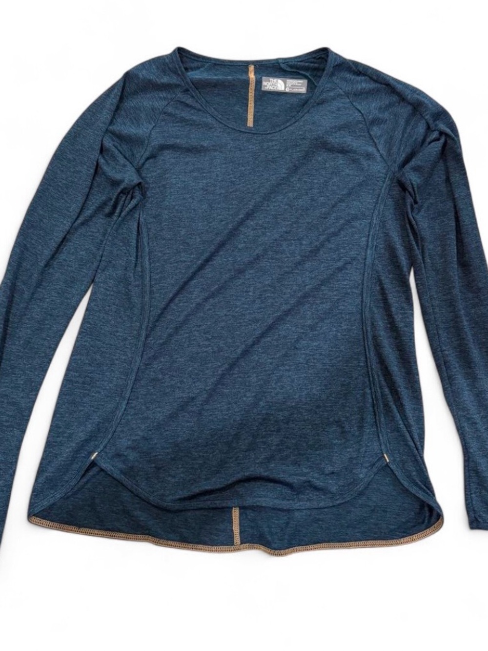 The North Face Women's FlashDry Heathered Navy Long Sleeve Crew